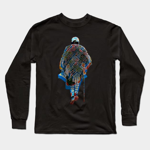 Portrait of a Road Warrior Long Sleeve T-Shirt by zuzugraphics